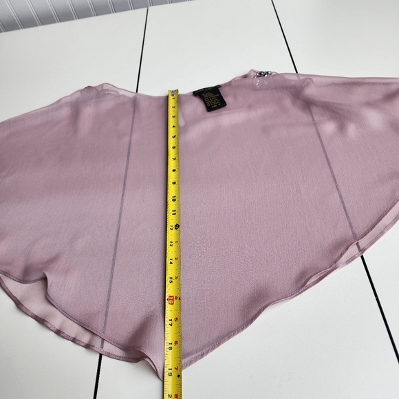 Zara Brown and Tan Asymmetrical Blouse with Flutter Sleeves - Picture 8 of 12